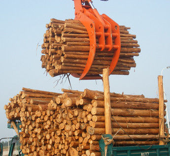 จีน Powerful Excavator Grab Attachment Hydraulic Timber Grab / Excavators Wood Grapple ผู้ผลิต