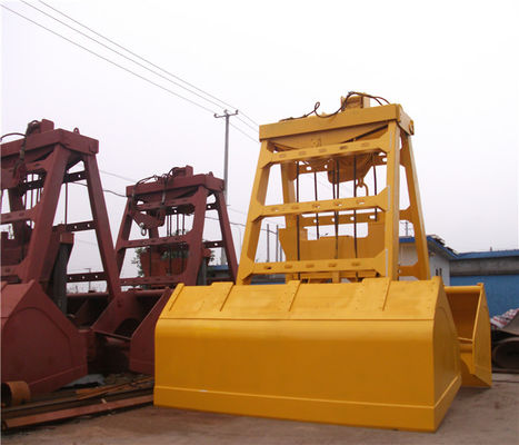 จีน 12CBM Wireless Remote Control Clamshell Grapple Bucket for Cranes Handing Bulk Material ผู้ผลิต